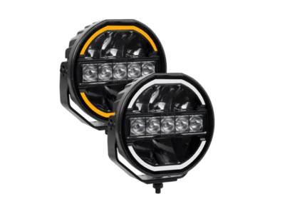 Strands Siberia Skylord 7 Zoll Scheinwerfer - zweifarbiges Standlicht - geeignet für 12 und / oder 24 Volt Betrieb - Strands 270947 - 11 LED-Punkte - EAN: 7350133818359