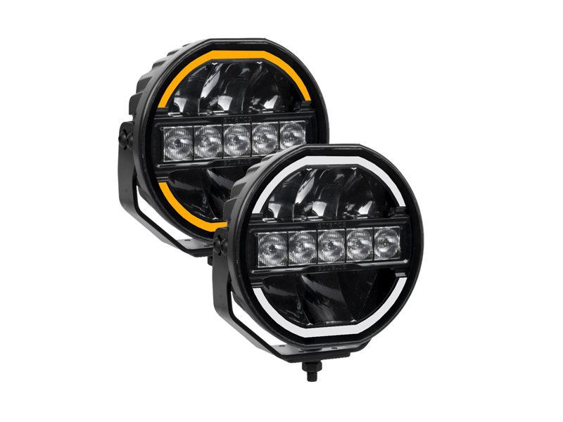 Strands Siberia Skylord 7 inch verstraler - tweekleurig standlicht - geschikt voor 12 en / of 24 volt gebruik - Strands 270947 - 11 LED punten - EAN: 7350133818359