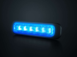 850404-B - flitser blauw - EAN: 7323030191788 - Strands - IP69K - 6 LED's - geschikt voor 12 & 24 volt