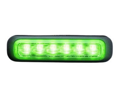 850404-G - Blitz grün - EAN: 7323030190064 - Strands - IP69K - 6 LED's - geeignet für 12 & 24 Volt
