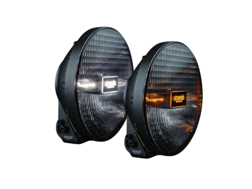 IZE LED OG Driving Light 9 Zoll Scheinwerfer - 270945 - Strands - Standlicht weiß und orange - IP68 und IP 69K - 12000 Lumen