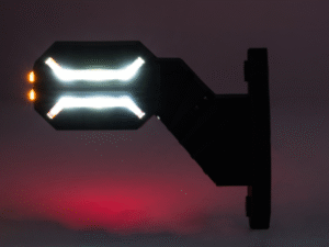 Breedtelamp DRAGON - oranje, rood en wit LED licht - HOR134