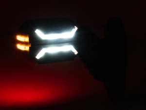 Breedtelamp DRAGON - oranje, rood en wit LED licht - HOR134