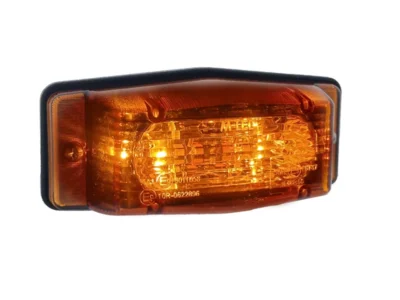 M-LED dubbelbrander classic - ZM392 - old school look - E9 keurmerk - oranje lens - geschikt voor 12 en 24 volt - LED markering