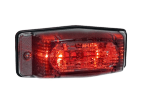 M-LED Doppelbrenner ROT mit Bremslicht - ZM420 - Old-School-Look - ECE 148 Kat. SM1 - rotes Glas - geeignet für 12 und 24 Volt - LED Kennzeichnung