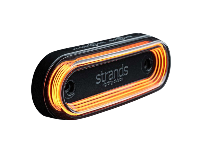 Strands FOR9T Gravity positielamp ORANJE - donker glas - ECE R148 - 850456 - voor vrachtwagen, bestelwagen, aanhanger, camper en meer