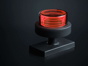 FOR9T Geo gemonteerd op een rubberen arm - rood -smoke behuizing