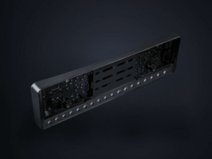 Strands Nuuk E-Line black LED bar DUO - 12&24 volt - ECE R149 ref. 20 approval mark - 8100 lumens - 1 LUX @444m - 809445 - with license plate holder