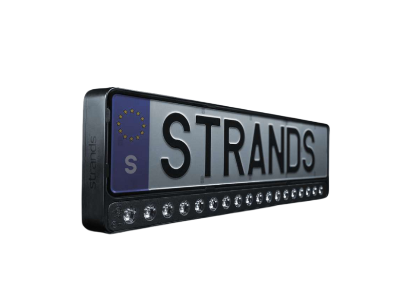 Strands Nuuk E-Line black LED bar DUO - 12&24 volt - ECE R149 ref. 20 keurmerk - 8100 Lumen - 1 LUX @444m - 809445 - met kentekenplaathouder