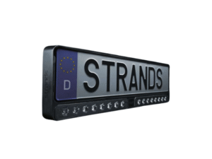 Strands Nuuk E-Line black LED bar DUO - 12&24 volt - ECE R149 ref. 20 approval mark - 8350 lumens - 1 LUX @438m - 809446 - with license plate holder