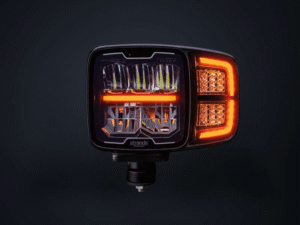 Strands HI-LO LED lamp - RECHTS - krachtige werklamp - automatische verwarming - ECE R148, R149 - 1 Lux@ 275 m - oranje en wit standlicht - voor tractor, sneeuwschuiver en vrachtwagen