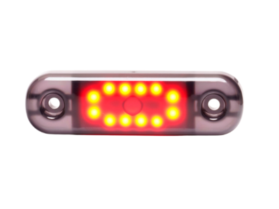 WAŚ W275.2 markeringslamp rood - voor auto, vrachtwagen, camper, tractor en meer - 12 & 24 volt - SMOKE LENS - WAŚ BLACK product groep