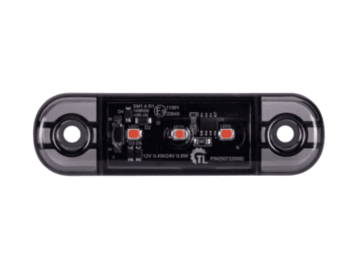 Truckled L1319 markeringslamp rood - voor auto, vrachtwagen, camper, tractor en meer - 12 & 24 volt - SMOKE - IP67 - R148 keurmerk -ECER10 - 3 LED