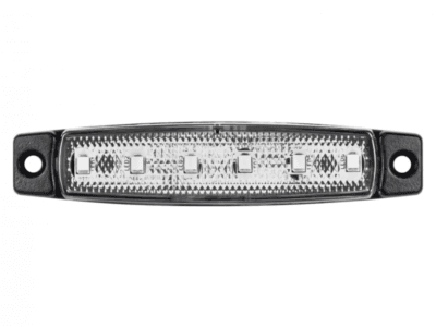 Truckled L2254 marker light white - for car, truck, camper, tractor and more - 12 & 24 volt - IP67 - 6 LED's - R148 certification