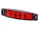 Truckled L2255 marker light red - for car, truck, camper, tractor and more - 12 & 24 volt - IP67 - 6 LED's - R148 certification