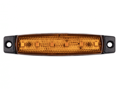 Truckled L2256 marker light orange - for car, truck, camper, tractor and more - 12 & 24 volt - IP67 - 6 LED's - R148 certification