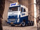 ADL88102 wit gemonteerd op een Volvo vrachtwagen - 9 inch verstraler