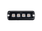 Hella BST Slim Pro 4 LED flitser oranje - met ECE R65 keurmerk - verwarmde lens - voor 12&24 volt - dag- en nachtmodus - voor vrachtwagen, auto en meer - IP67 en IP69K - EAN: 4069842106840