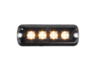 Hella BST Slim Pro 4 LED flitser oranje - met ECE R65 keurmerk - verwarmde lens - voor 12&24 volt - dag- en nachtmodus - voor vrachtwagen, auto en meer - IP67 en IP69K - EAN: 4069842106840