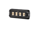Hella BST Slim Pro 4 LED flitser oranje - met ECE R65 keurmerk - verwarmde lens - voor 12&24 volt - dag- en nachtmodus - voor vrachtwagen, auto en meer - IP67 en IP69K - EAN: 4069842106840