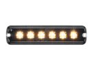 Hella BST Slim Pro 6 LED flitser oranje - met ECE R65 keurmerk - verwarmde lens - voor 12&24 volt - dag- en nachtmodus - voor vrachtwagen, auto en meer - IP67 en IP69K - EAN: 4069842106826